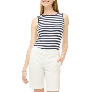 J Crew 9” Frankie Bermuda Chino Short Womens Size 10 White Shorts Stretch